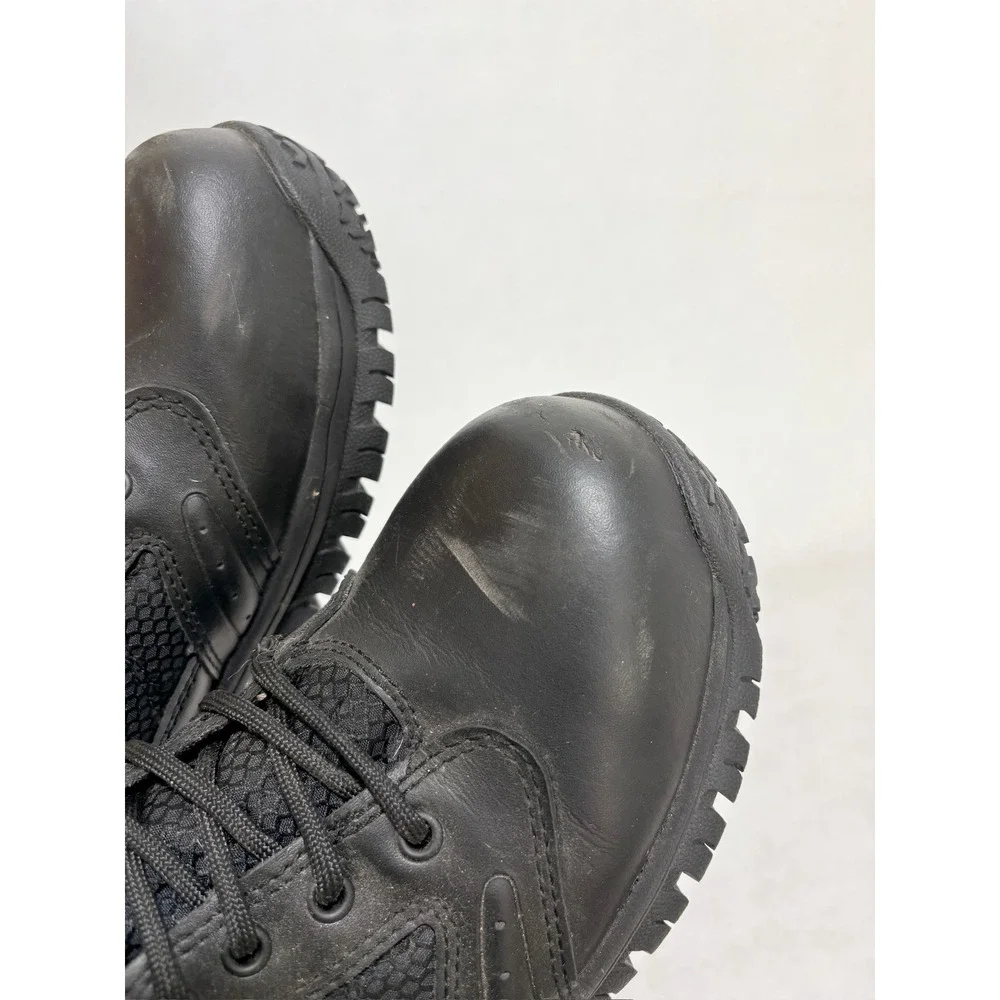 Tactical Performance Steel Toe Work Boots Mens Black Leather‎ ASTM Size 10